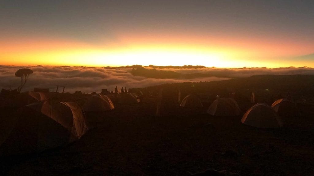 Kilimanjaro Tanzania Machame Shira 2 Camp Sunset